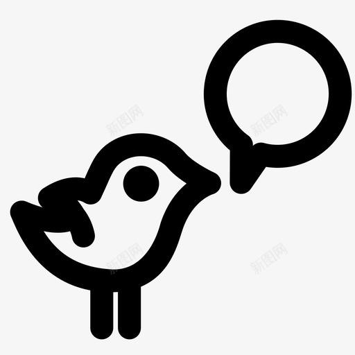 鸟动物圣诞鸟图标svg_新图网 https://ixintu.com 冬鸟 动物 圣诞鸟 推特 杂项大纲 鸟