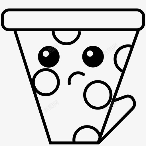 暴躁披萨卡通可爱图标svg_新图网 https://ixintu.com 卡通 可爱 悲伤 暴躁披萨 活生生的食物