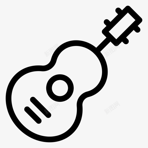 吉他电子乐器图标svg_新图网 https://ixintu.com 乐器 吉他 多媒体 歌曲 电子 音乐 音乐音频和视频线图标