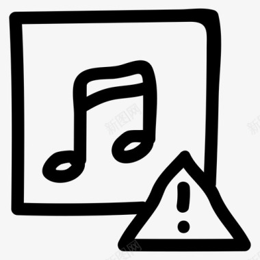 音乐错误音频媒体图标图标