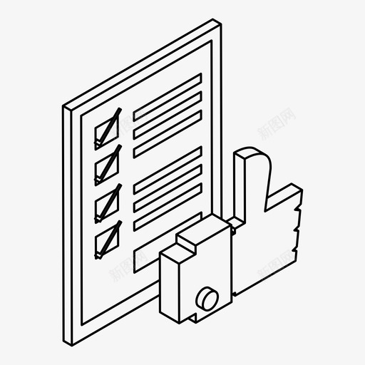 检查表业务竖起大拇指图标svg_新图网 https://ixintu.com 业务 检查表 竖起大拇指