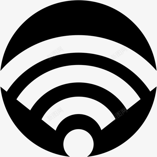 wifi通讯互联网图标svg_新图网 https://ixintu.com wifi 互联网 网络 网络负空间 通讯