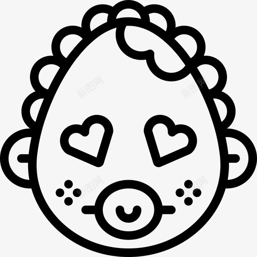爱女婴表情图脸图标svg_新图网 https://ixintu.com 爱女婴表情图 脸