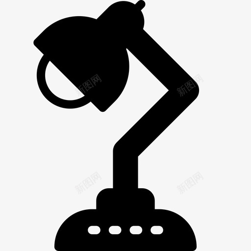 灯台式机照明图标svg_新图网 https://ixintu.com 办公室 办公设备固体 台式机 灯 照明