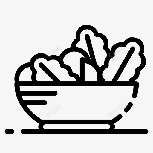 蔬菜食物健康图标svg_新图网 https://ixintu.com 健康 沙拉 素食 蔬菜 食物 餐厅第一卷