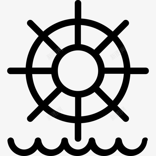 舵船控制器船舵图标svg_新图网 https://ixintu.com 工业平滑线图标集 航海 舵 船控制器 船舵 船轮