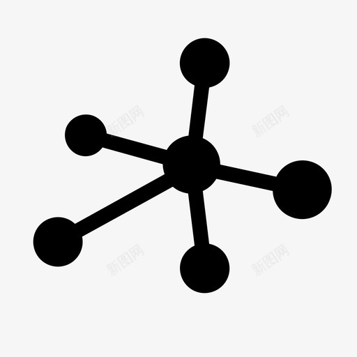 分子科学原子图标svg_新图网 https://ixintu.com 分子 原子 科学