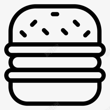 食物汉堡熟的图标图标