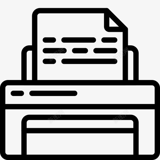 打印机台式机设备图标svg_新图网 https://ixintu.com 办公室 办公设备概述 台式机 打印机 设备