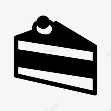 蛋糕奶油蛋糕一块蛋糕图标图标
