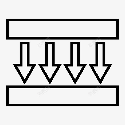 压力垂直箭头压缩图标svg_新图网 https://ixintu.com 力 压力垂直 压缩 收缩 箭头 箭头轮廓