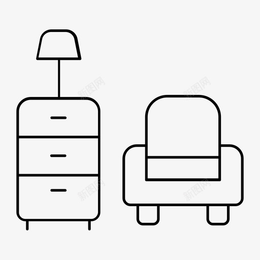 沙发客厅内饰图标svg_新图网 https://ixintu.com 内饰 客厅 沙发