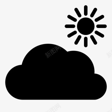 云太阳天气图标图标