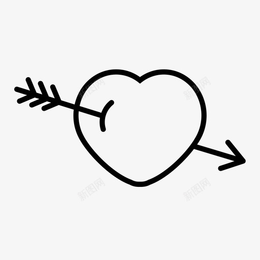 爱的心欣赏箭图标svg_新图网 https://ixintu.com 喜欢 欣赏 爱的心 箭