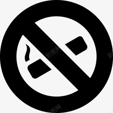 禁止吸烟地图和旗帜消防安全图标图标