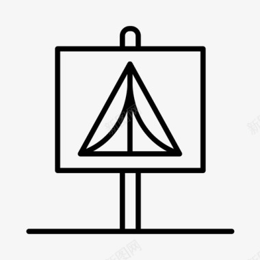 露营地探险帐篷图标图标