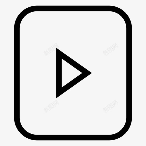 播放按钮控制图标svg_新图网 https://ixintu.com 按钮 控制 播放 电影 视频 音乐音频和视频线图标 预览