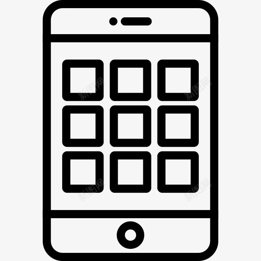 移动应用程序应用程序网格图标svg_新图网 https://ixintu.com 应用程序 移动工具 移动应用程序 网格 菜单