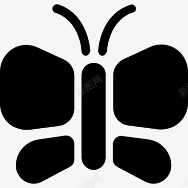 蝴蝶动物在森林里图标图标