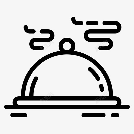 clochedishdome图标svg_新图网 https://ixintu.com cloche dish dome food 厨房 盘子 餐厅第1卷