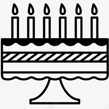 生日蛋糕面包店蛋糕摊图标图标