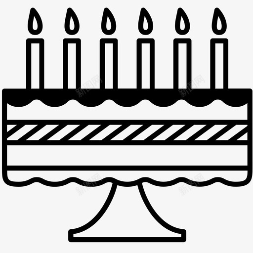 生日蛋糕面包店蛋糕摊图标svg_新图网 https://ixintu.com 庆祝 生日蛋糕 蛋糕摊 蜡烛 面包店