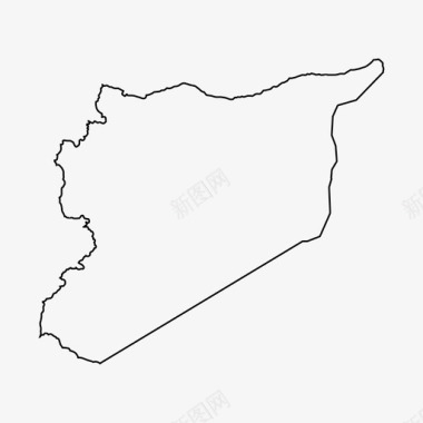 叙利亚地图亚洲东部图标图标