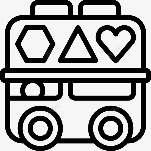 巴士形状分类机儿童玩具图标svg_新图网 https://ixintu.com 儿童 巴士形状分类机 玩具 玩具轮廓