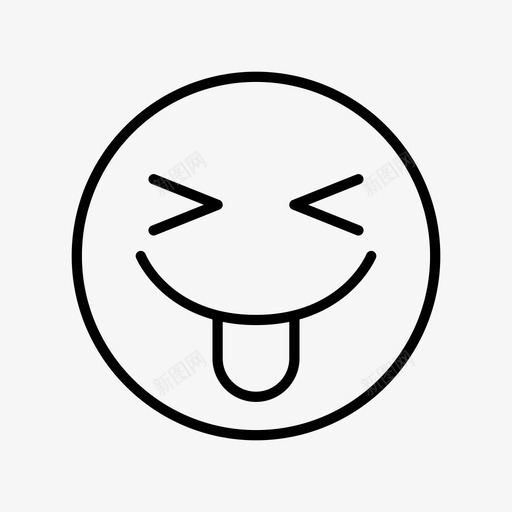 吐舌头表情符号有趣图标svg_新图网 https://ixintu.com 吐舌头 大笑 有趣 笑脸 表情符号