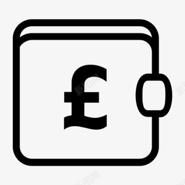 钱包英镑英国现金图标图标