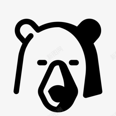 熊危险森林动物图标图标