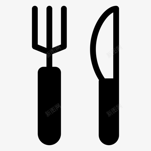 餐具食物厨房图标svg_新图网 https://ixintu.com 厨房 器具 工具 服务 酒店餐厅字形图标 食物 餐具
