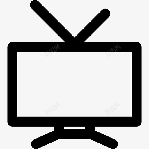 带天线的电视技术通用用户界面图标svg_新图网 https://ixintu.com 带天线的电视 技术 通用用户界面