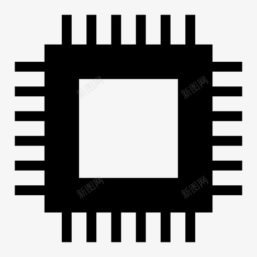 计算机芯片微芯片图标svg_新图网 https://ixintu.com 个人电脑 互联网字形图标 处理器 微芯片 技术 芯片 计算机