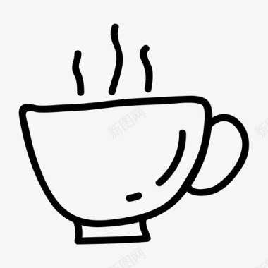 咖啡杯热饮热茶图标图标