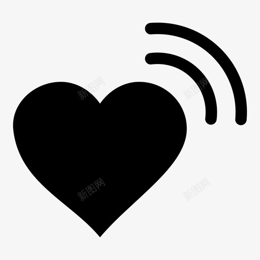 心脏信号广播无线电信号图标svg_新图网 https://ixintu.com wifi 广播 心脏信号 情人节庆典 无线 无线电信号