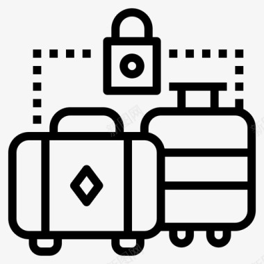 行李寄存包锁图标图标