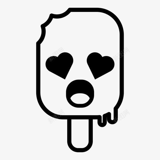 爱表情快乐图标svg_新图网 https://ixintu.com 冰淇淋表情 快乐 爱 表情