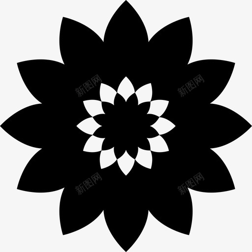 花瓣拉长的花大自然花朵图标svg_新图网 https://ixintu.com 大自然 花朵 花瓣拉长的花