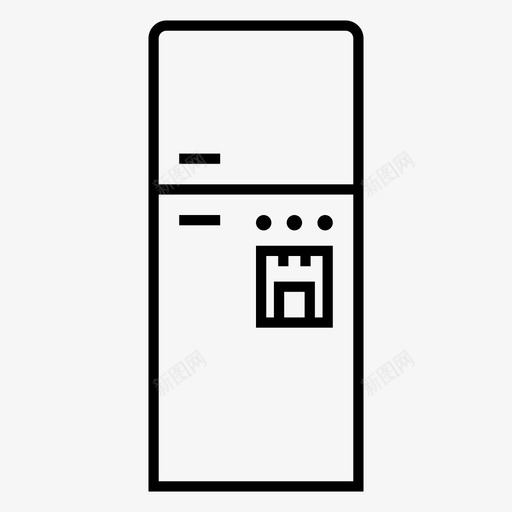 冰箱冷冻机分配器图标svg_新图网 https://ixintu.com 冰箱 冷冻机 分配器