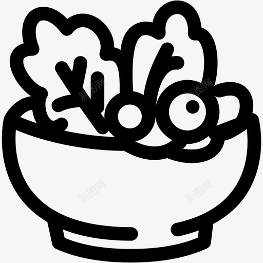沙拉碗食品健康图标svg_新图网 https://ixintu.com 健康 沙拉碗 蔬菜 食品 食品概要集2