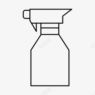 喷雾瓶清洁剂家用图标图标