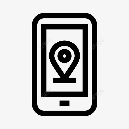 手机gps位置地图图标svg_新图网 https://ixintu.com 位置 地图 手机gps 智能手机 露营轮廓图标集
