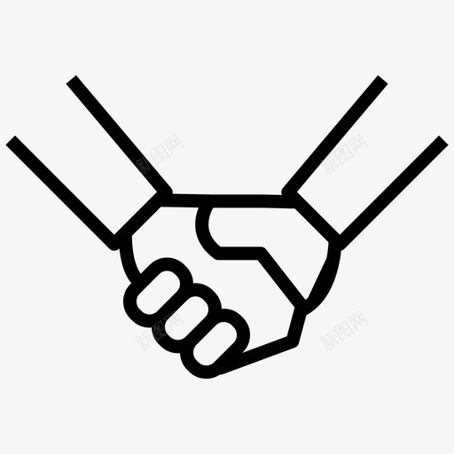 伙伴关系协议合作图标svg_新图网 https://ixintu.com 业务细线图标集 伙伴关系 协议 合作 手势 握手
