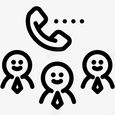 电话会议小组电话图标图标