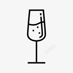 勃艮第红葡萄酒杯香槟杯香槟酒杯酒精图标高清图片