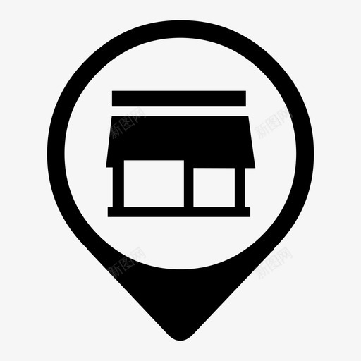 商店地图针地图元素图标svg_新图网 https://ixintu.com 商店 地图元素 地图针