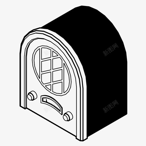 收音机音乐调谐器电台图标svg_新图网 https://ixintu.com 复古 复古收音机 收音机 晶体管 电台 音乐调谐器