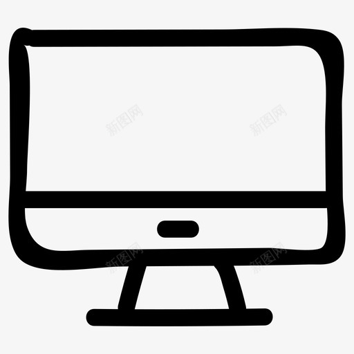 电脑显示器全屏图标svg_新图网 https://ixintu.com 全屏 显示器 电子手绘图标 电脑 电视