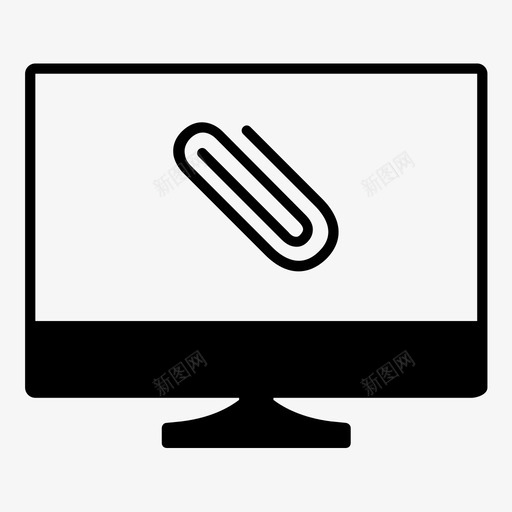 连接附件计算机图标svg_新图网 https://ixintu.com 回形针 计算机 连接 附件